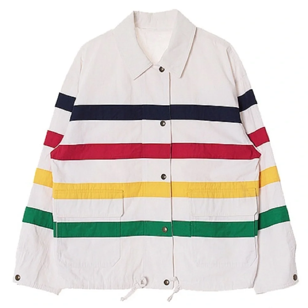 BRAETAN Five Point Glacier Park Stripe Canvas Chore Barn Jacket GVC M - Picture 2 of 4